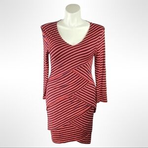 Anthropologie Pomelo Brentwood Tiered Striped Sheath Dress